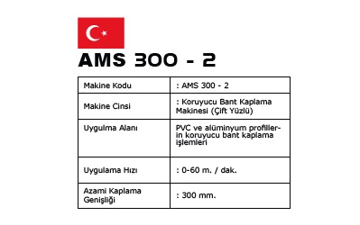AMS 300-2 Koruyucu Bant Kaplama Makinesi  5